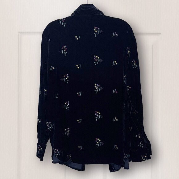 Silk Club Silk Floral Jacket & Coordinating Plisse Top Size L - Picture 4 of 8